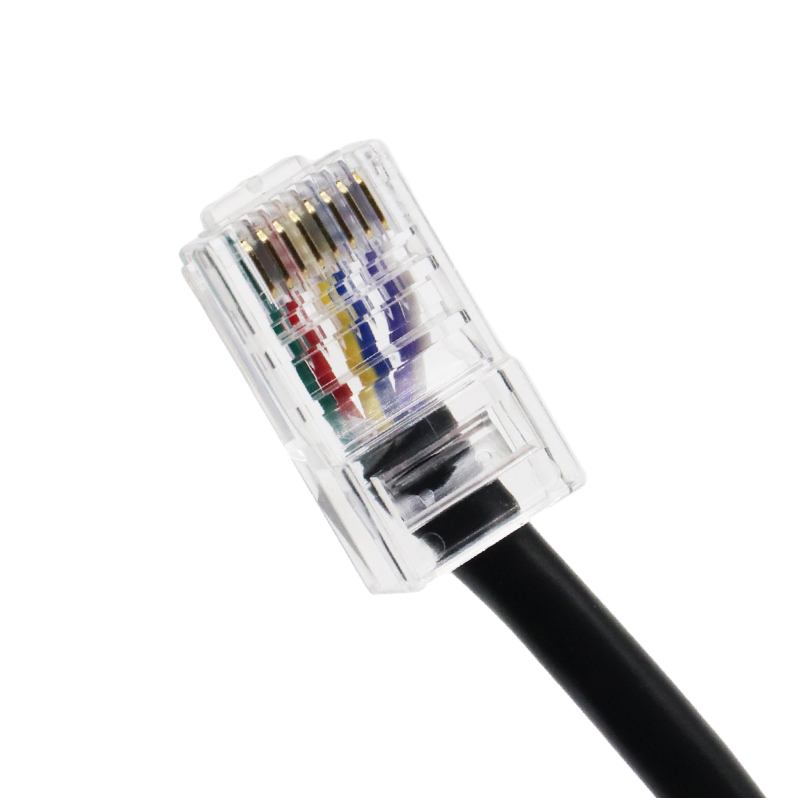 RJ45 8p8c Male to Rj12 6p6c Male Round Cable