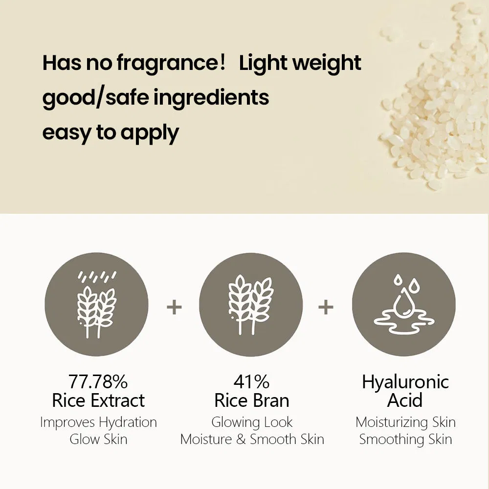 Whitening Rice Face Toner Hyaluronic Acid Organic Brightening Facial Water Toner