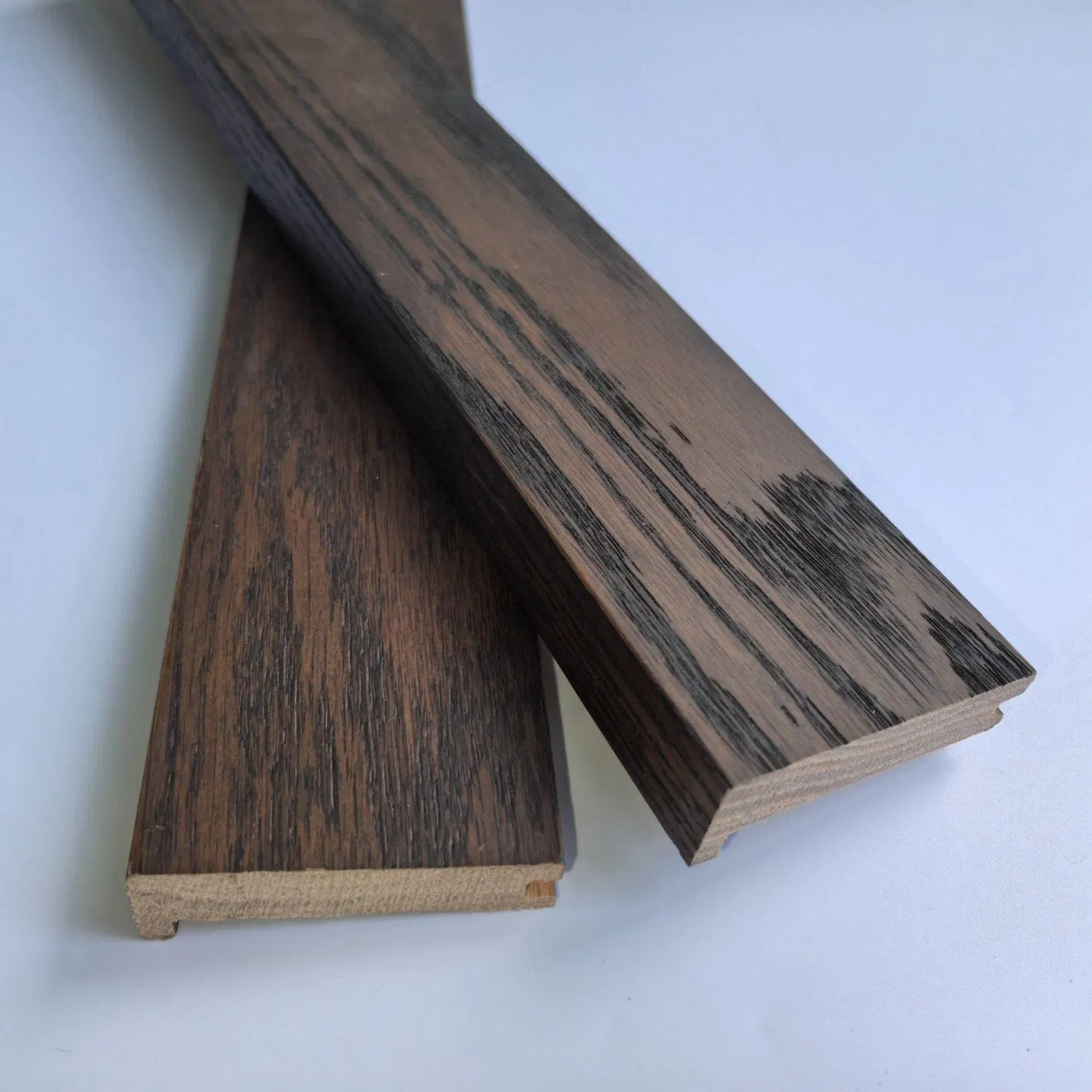 Solid Wood Stair Treads Providing Maximum Footing Space and Comfort Underfoot