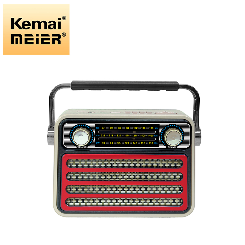 Hot Sale China Factory Wireless Speaker Rechargeable Emergency Powerful LED Light Portable Retro Radio FM/Am/Sw Band Radio