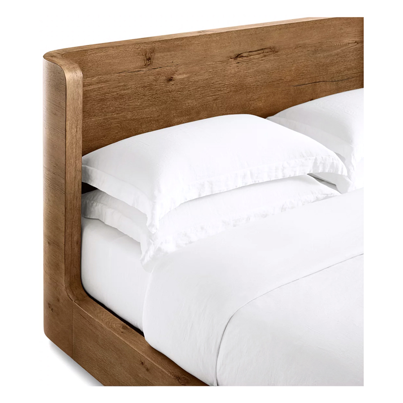 Кровать деревянная минимализм для дома отелей