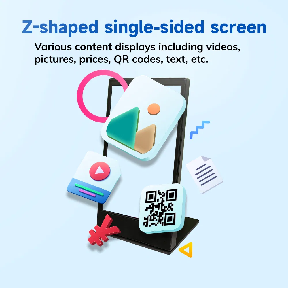 Inewtag 10.1inch TFT LCD Electronic Sign Digital Signage and Display Qr Code Video Poster Electron Signage Shelf Labels for Retail Supermarkets 3c Chain Stores