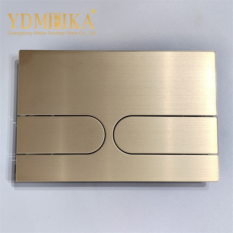 Stainless Steel Material Toilet Concealed Cistern Matte Gold Flush Button Panel