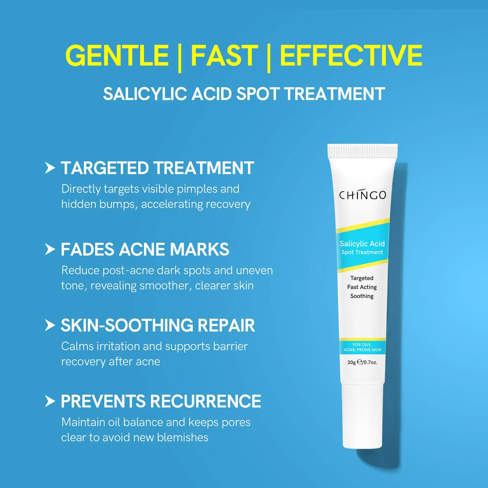 Salicylic Acid Spot Treatment Cream No Irritation Soothing Ance Removal Cream