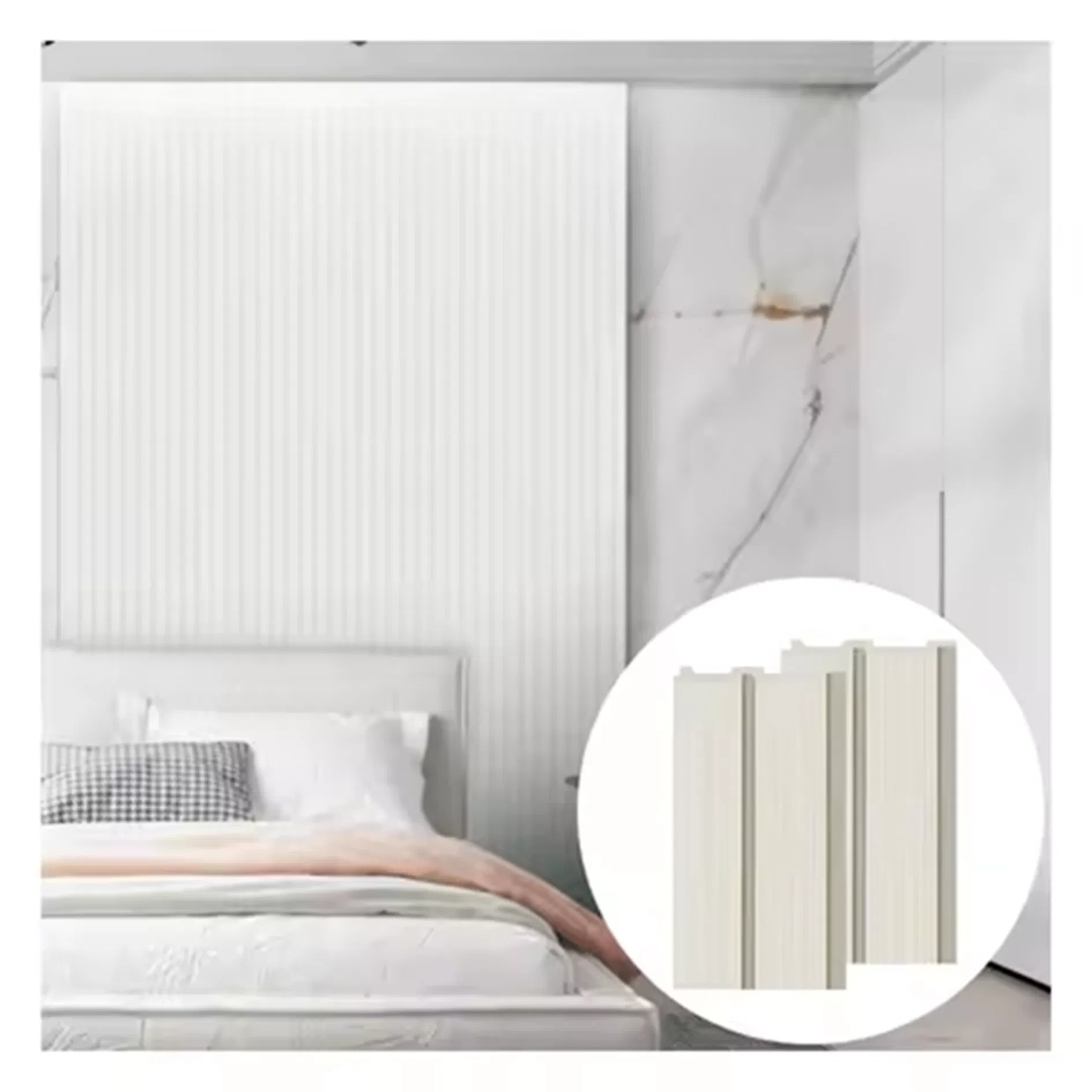 Building Decoration for Easy Clean Interior Panel with Custom WPC Wall Panel