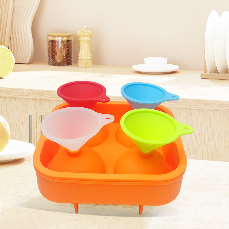 100% Food Grade Mini Silicone Plastic Funnel Portable Oil Food Funnel with Wide Mouth Jar