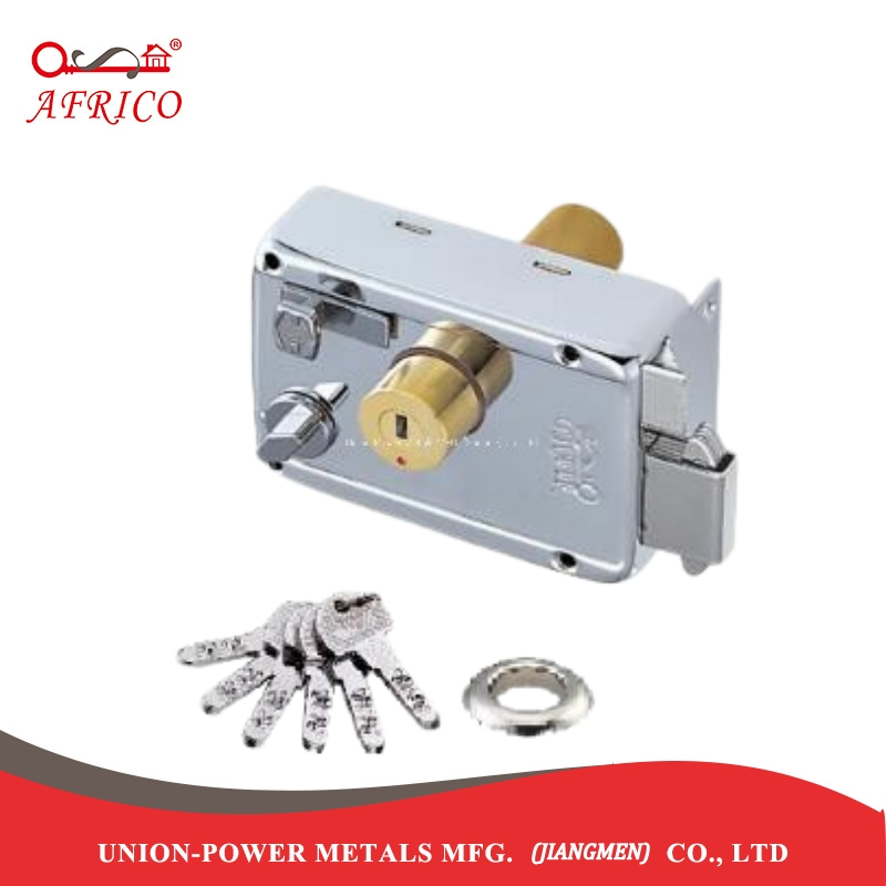 Fechadura Lock Night Latch Lock Rim Security Lock with Computer Keys