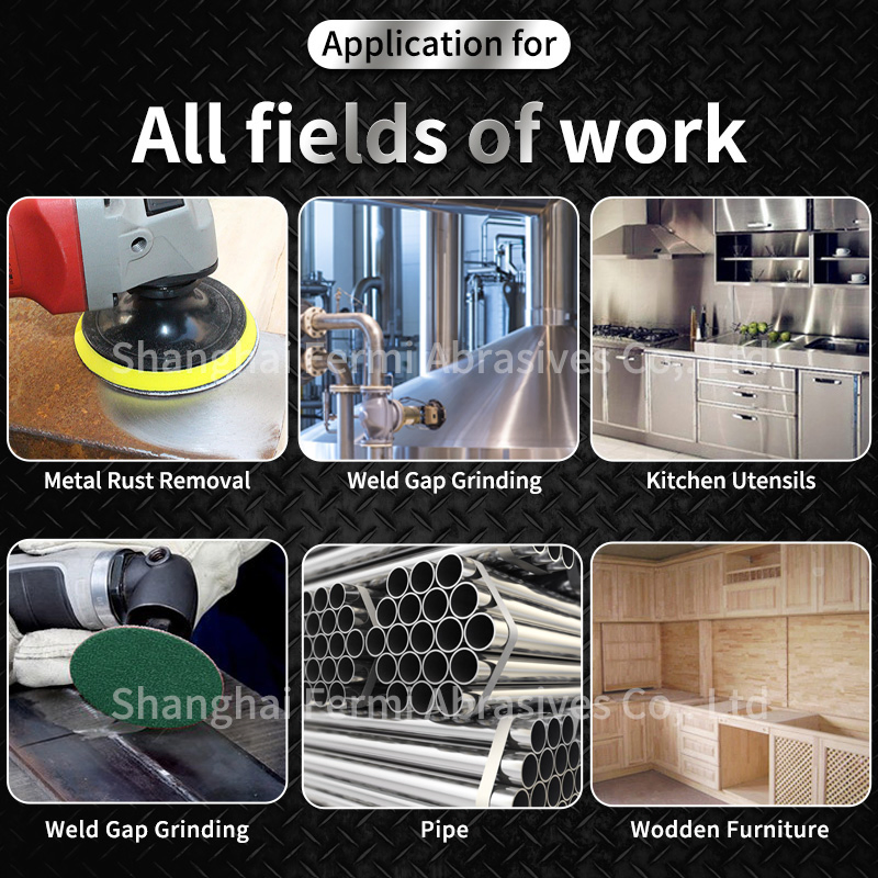 Шлифовальные круги на липучке 150 мм, 6 отверстий, оксид алюминия