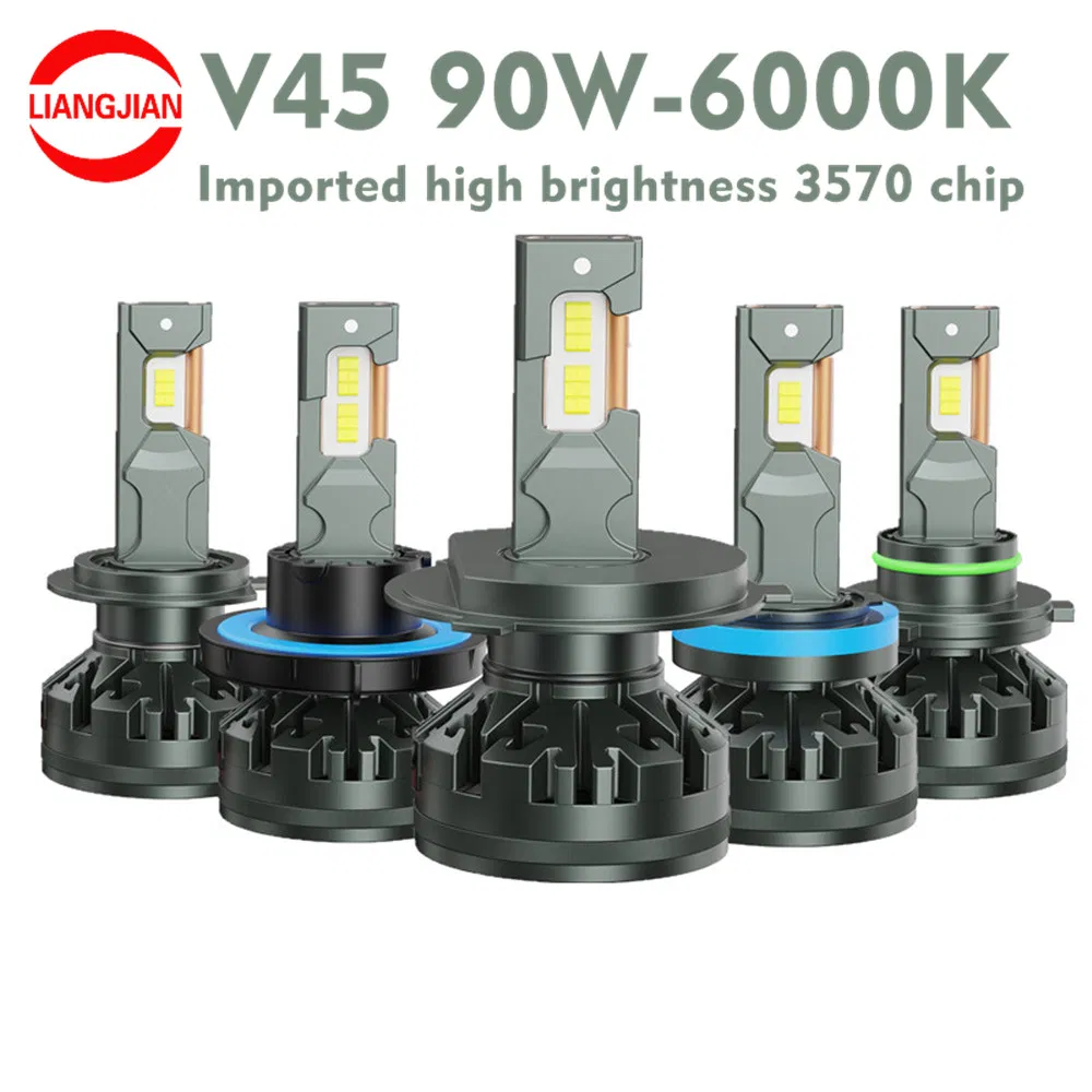 Светодиодные фары V45 H3 H11 для авто, 22000 лм