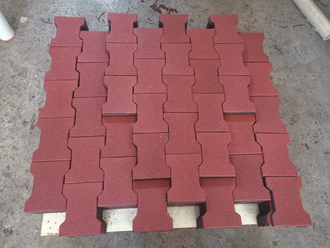 400X400mm Anti Slip and Noise Absorb Different Color Waste Tyre Rubber Paver