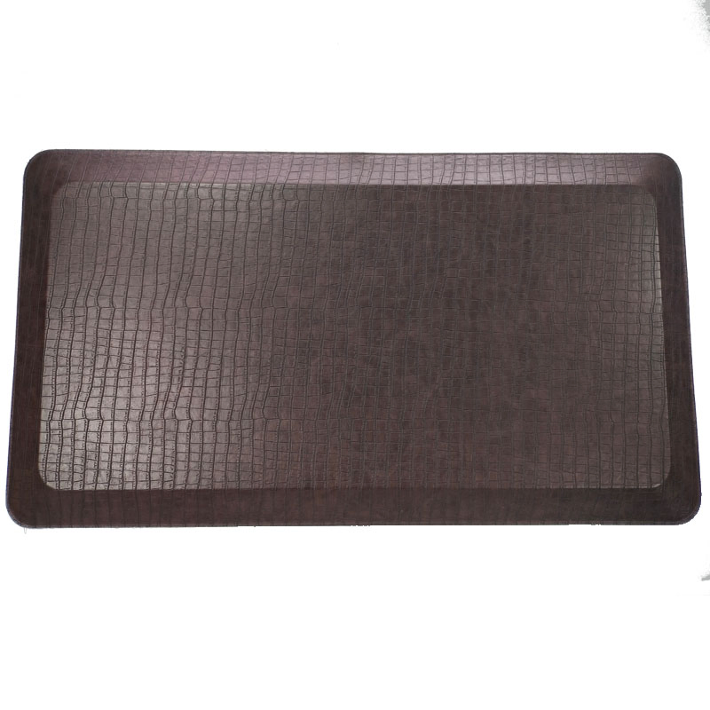 Custom Design Recycled PU Foam Core Anti-Fatigue Kitchen Office Standing Mat with PVC Top Layer