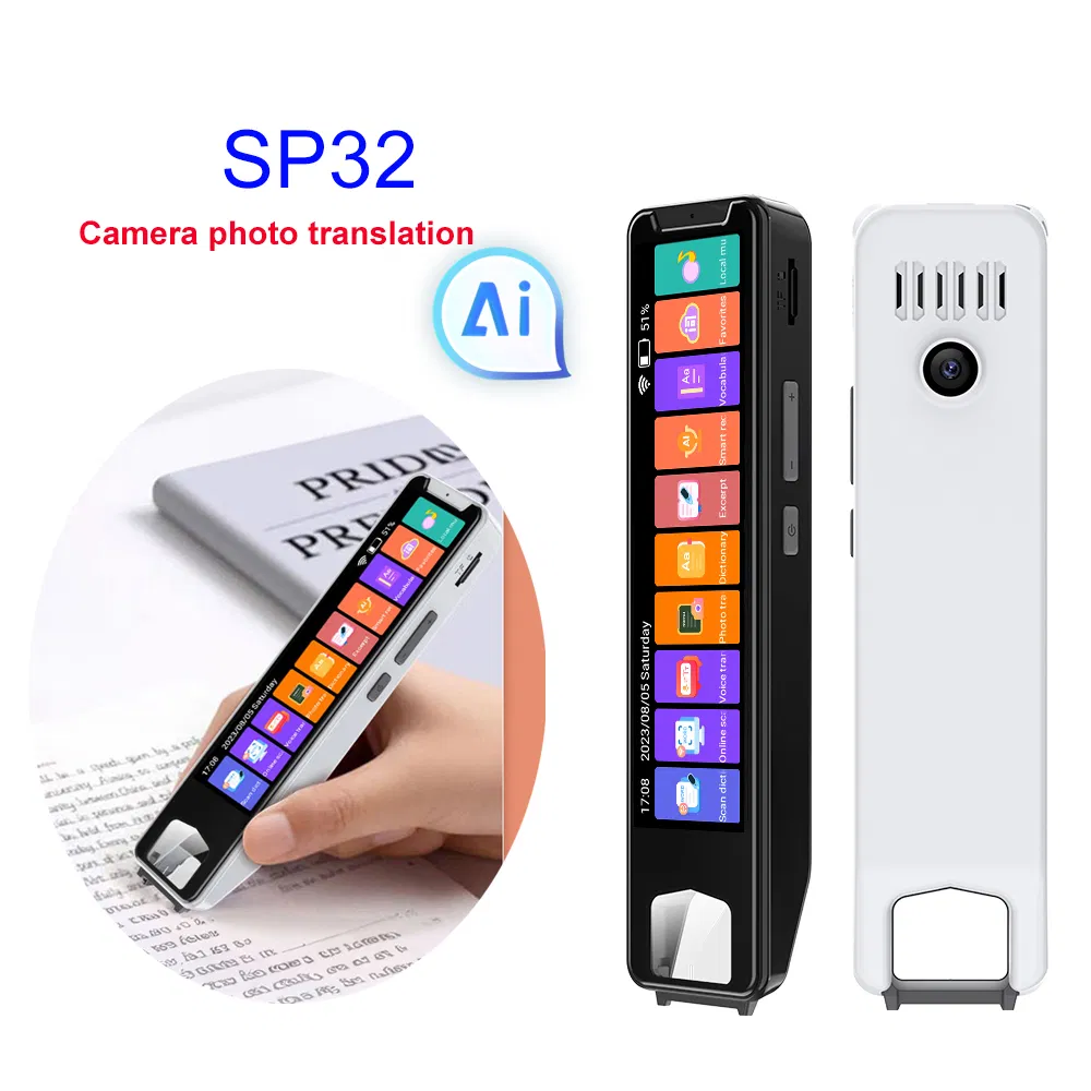 Hot selling smart AI pen translator with camera photo translation voice translation offline use SP32