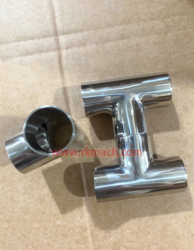 Food Grade Pipe Fittings 1.5 Inch Stainless Steel SUS304 Weld Tee