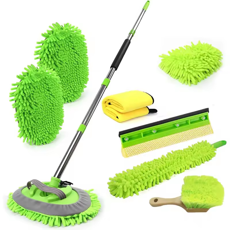 Car Cleaning Tool Set Scrubber Drying Machine Car Detailing High Pile Microfiber