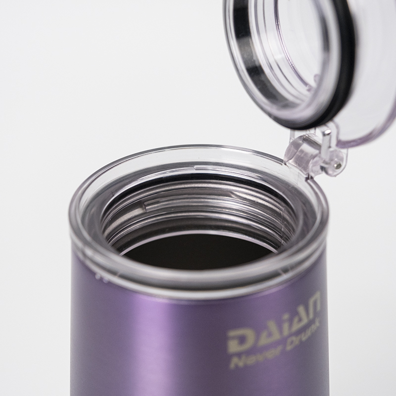 12oz Convenient Double-Wall Unbreakable Stainless Steel Wine Tumbler Champagne Flutes with Lid