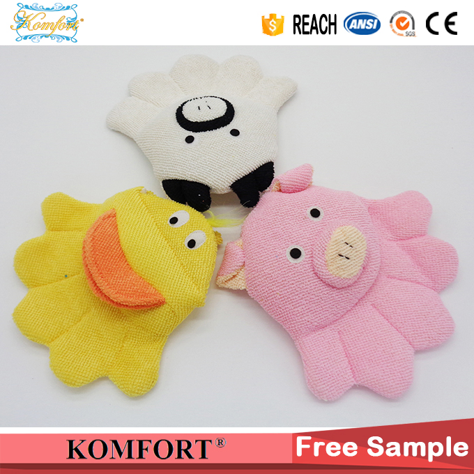 Promotion Kids Gift Glove Bath Sponge Glove Bath Scrubber Animal Glove (KLB-081)