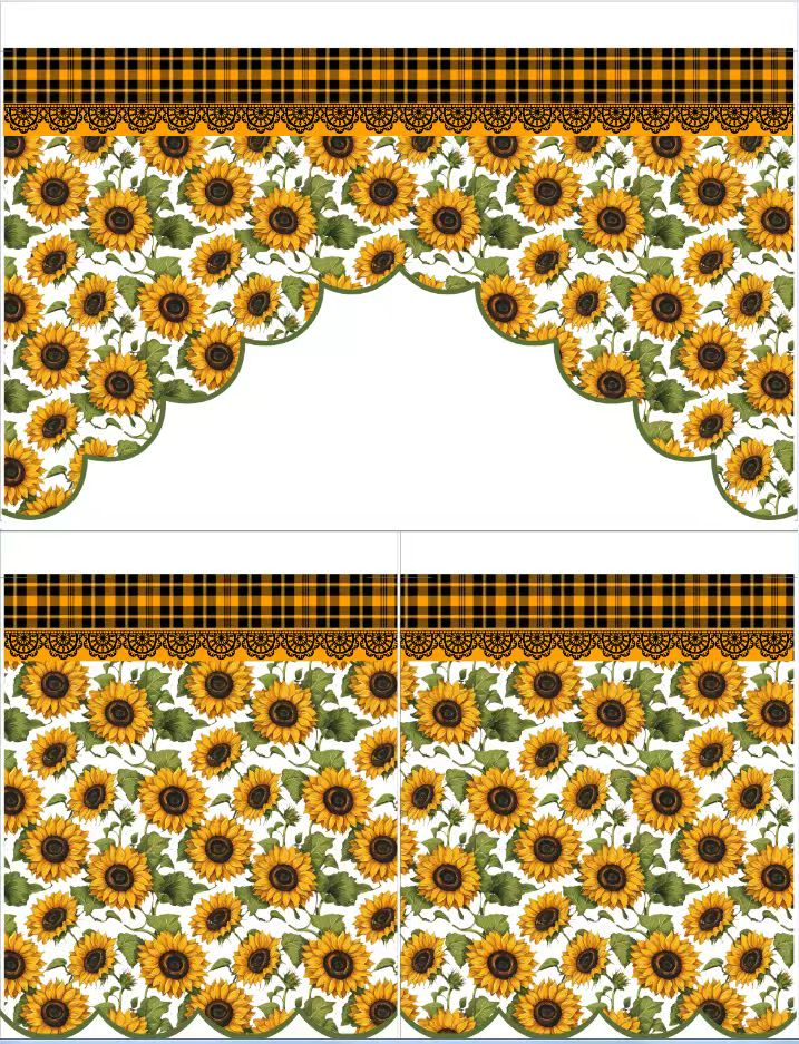 Hot Sale 3PCS Ready Made Kitchen Curtains Set Various Designs Stylish Small Window Curtain for Home