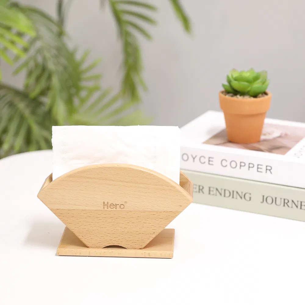 Rectangular Wooden Facial Tissue Box for Bathroom Office Desk
