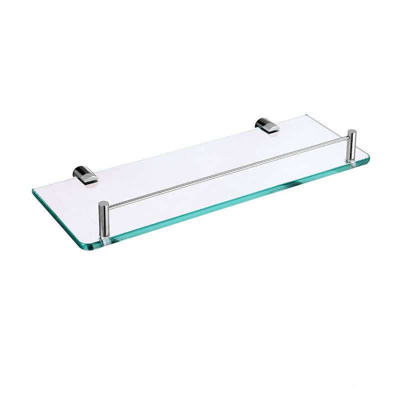 Bathroom Wall Mounted Storage Shelf Tempered Glass Storage Rack