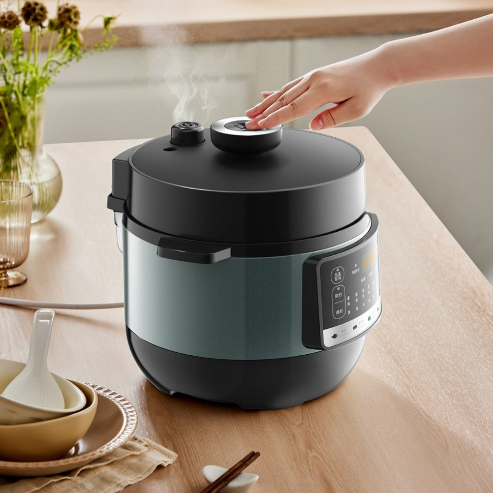 Fast-Heating Non-Stick Electric Pressure Cooker with Easy Cleanup Feature