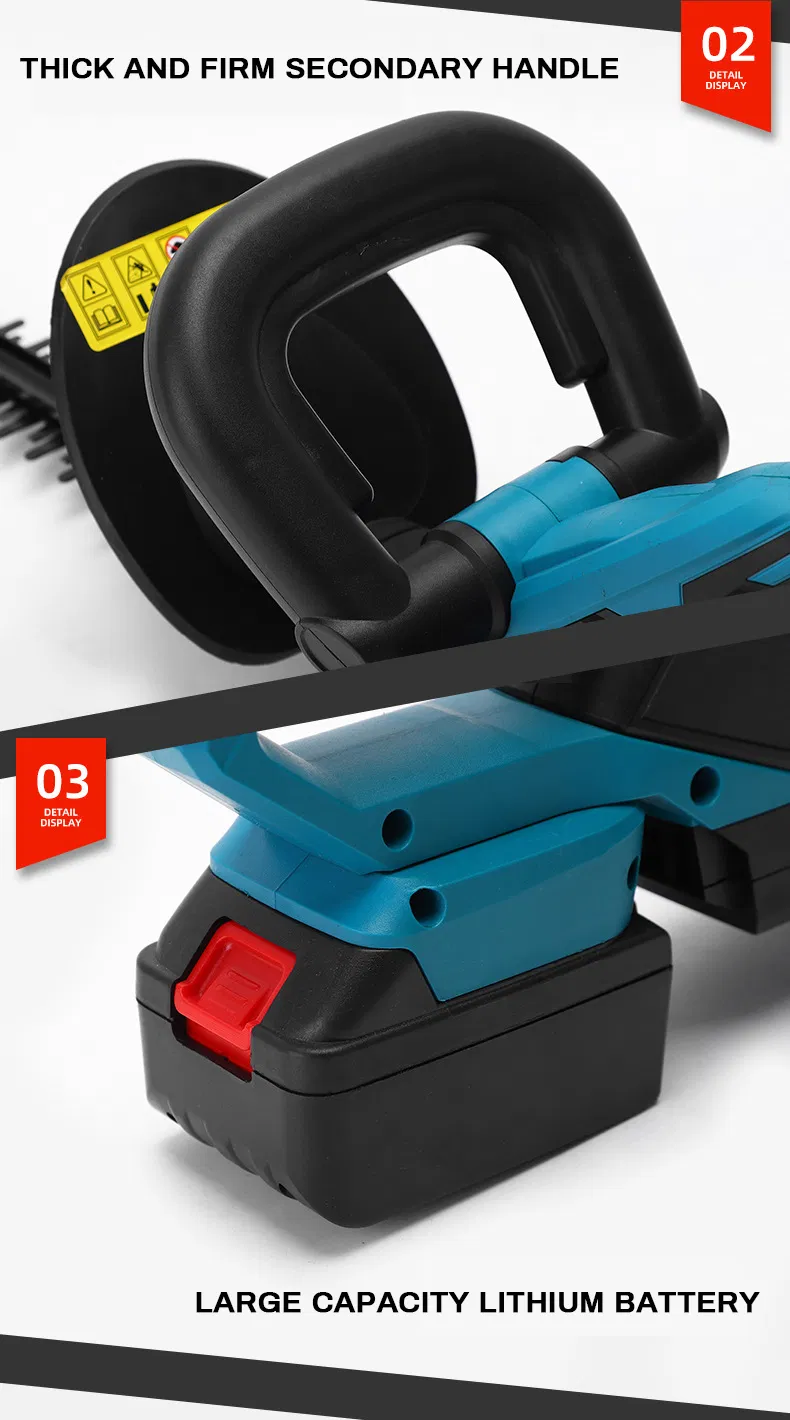 Cordless Hedge Trimmer, 24V Battery Bush Trimmer Electric Hedge Trimmer for Pruning Fast Charger Included