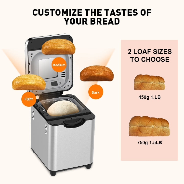 Premium Automatic Bread Maker with Customizable Settings for Fresh Homemade Loaves