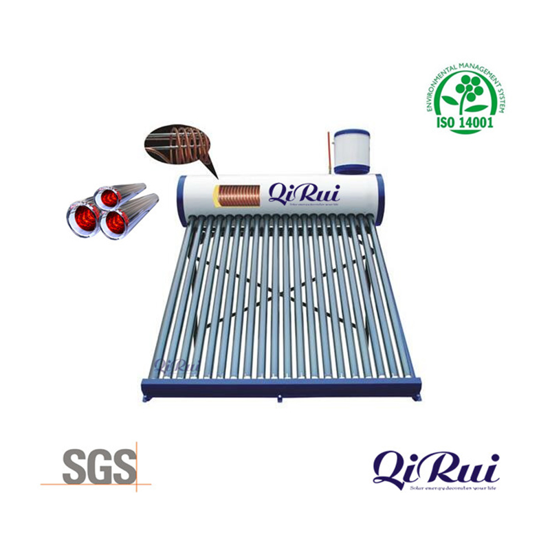 Best Home 150L 200L 240L Integrated Vacuum Tube Coil Solar Water System All Stainless Steel Pressurized Solar Hot Water Heating Heater with Copper Pipe