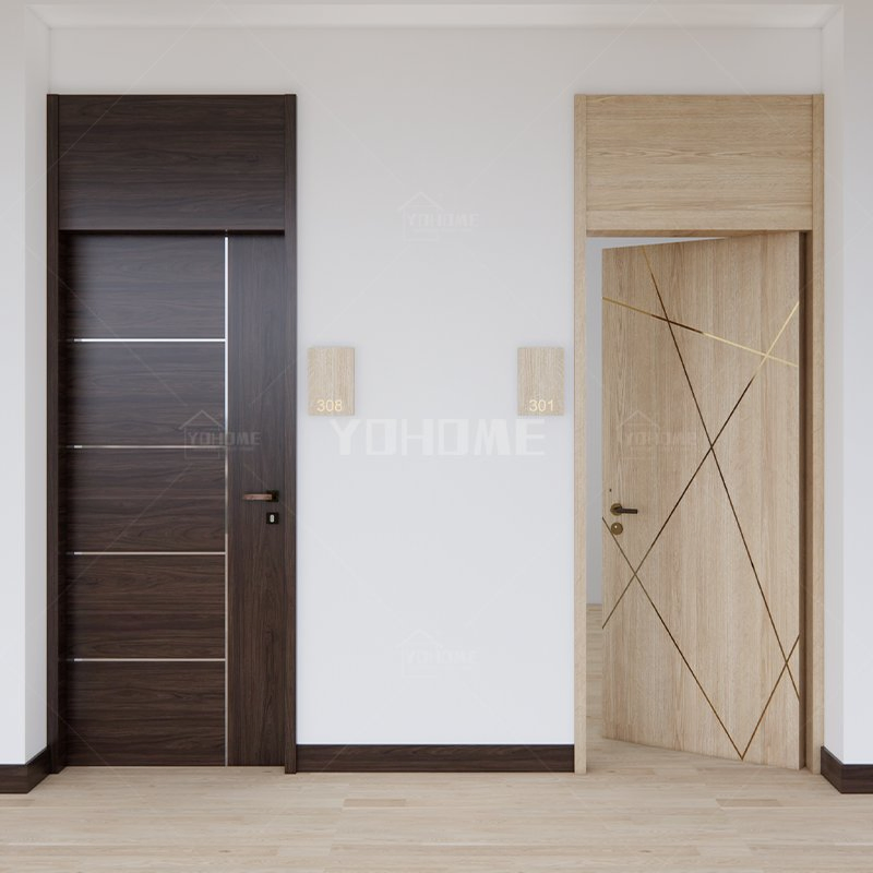 China Top Manufacturer Custom Solid Wooden Doors for Interior Pre Hung Wood Doors Internal Doors to Homes Hotel Soundproof Bedroom Doors
