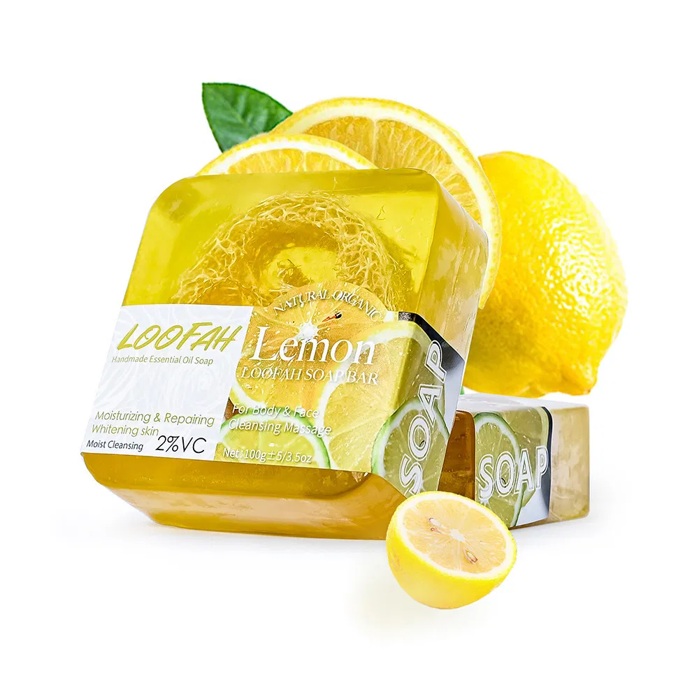 Gentle Almond Milk Loofah Bath Soap - Custom 100g for Soft Skin