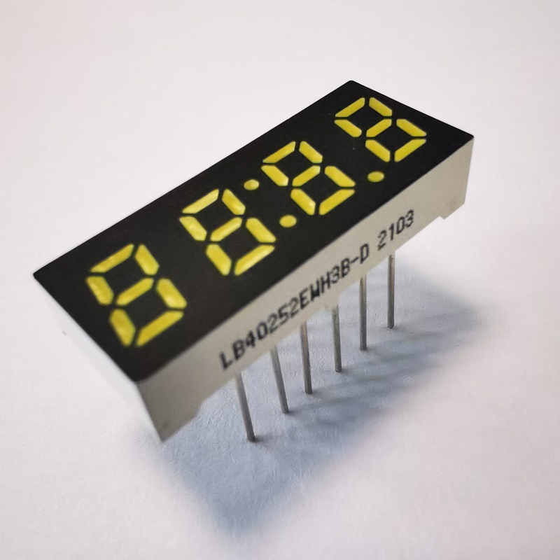 7 Segment LED Display 4 Digit 0.25inch White for Digital Timer