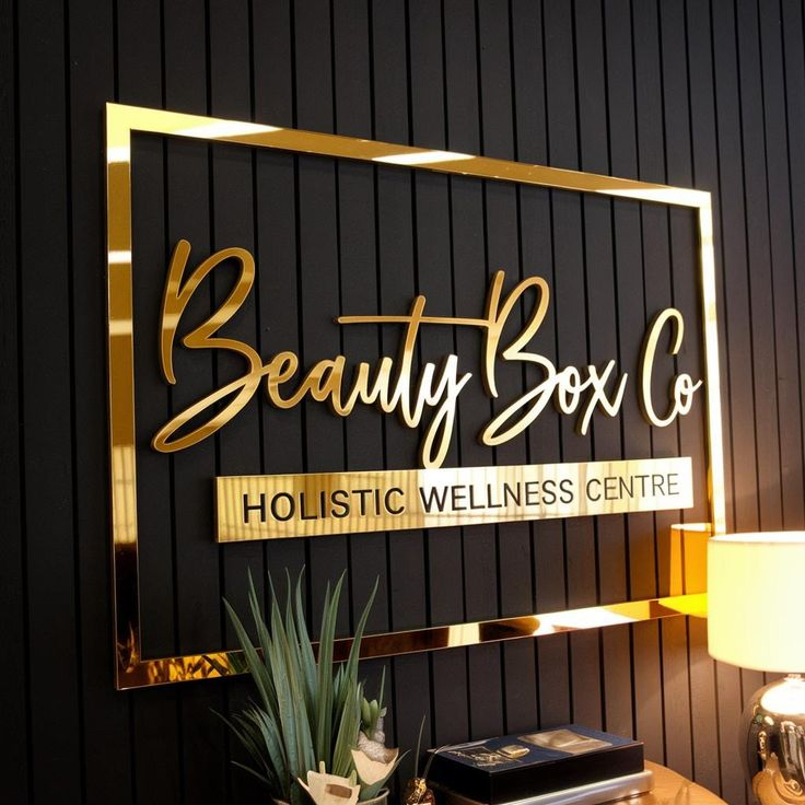 Illuminated Metal Business Logo Sign with Custom Acrylic Lettering