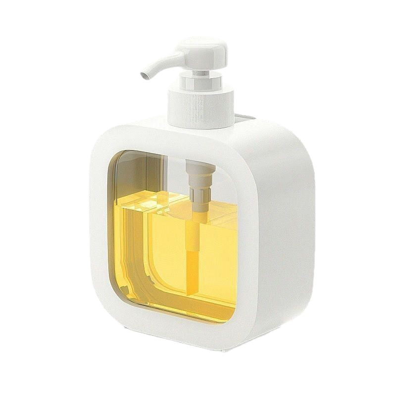 New Apple-Shaped Transparent Bottle, Bathroom Hand Soap Bottle, Plastic Pump Dispenser