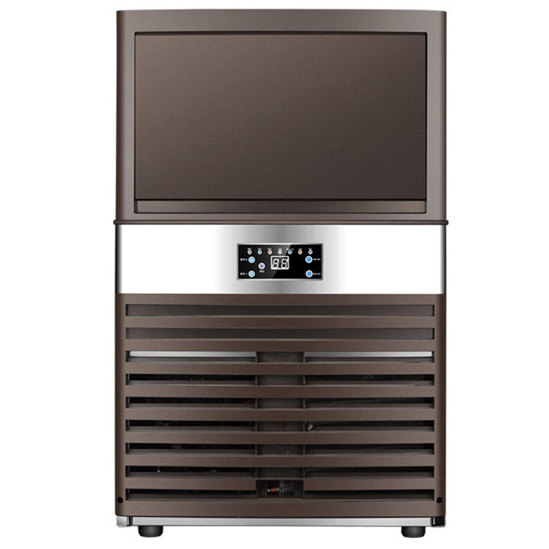 Commercial 80kg/24h Ice Cube Machine Ice Block Maker Freestanding Stainless Steel Ice Making Machine Direct Cooling Square Ice Block Maker