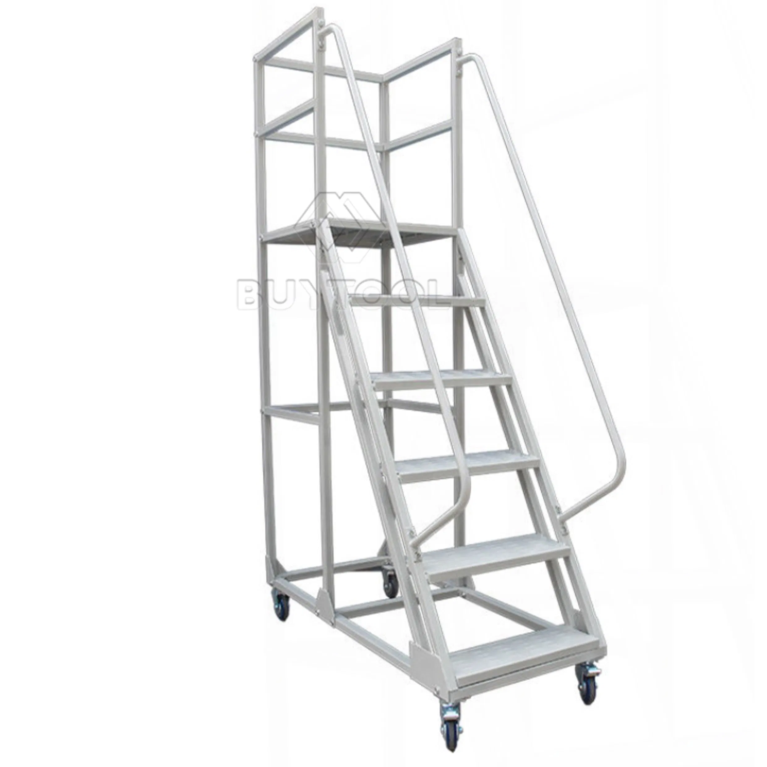 Mobile Step Ladder Muted Climbing Platform for Warehouse Supermarket Use