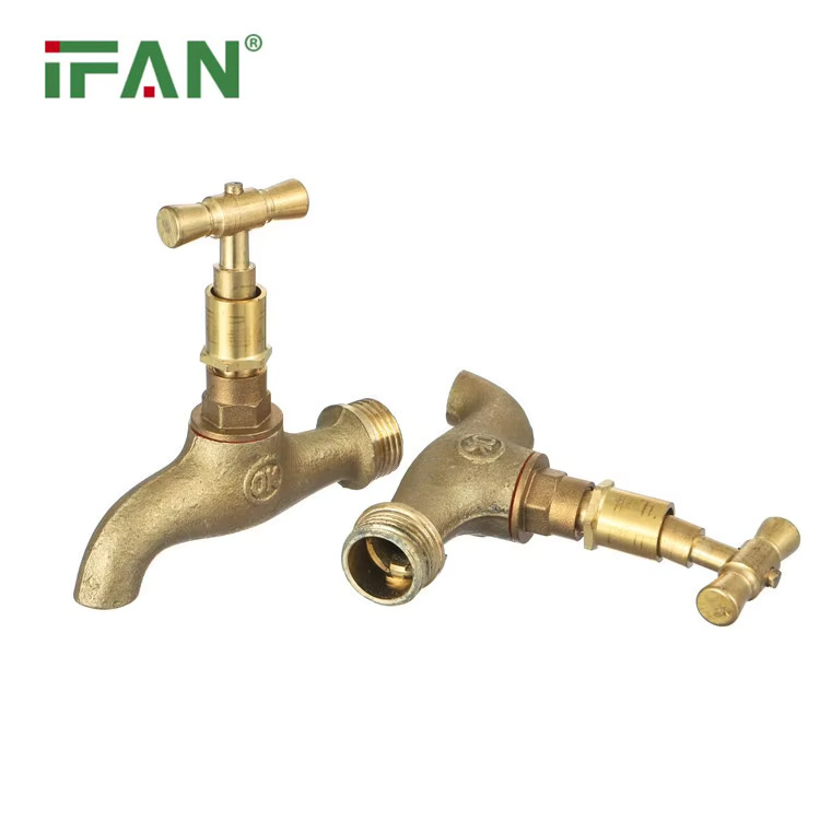 Ifan High Quality Brass Bibcock Faucet 1/2"-1" Brass Bibcock Tap Reliable Brass Bibcock