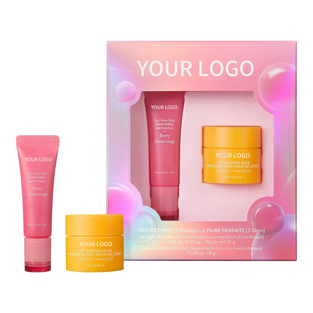 Custom Vegan Makeup Hydration Berry Lip Sleeping Mask Lip Care Set