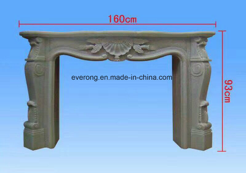 European Style Sandstone/White Marble/Travertine Carved Fireplace for Home Decorations