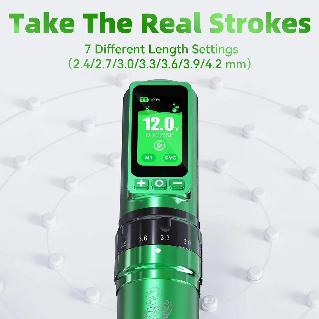 Dragonhawk Fold PRO Tattoo Machine Pen wireless Battery Power Snake Year