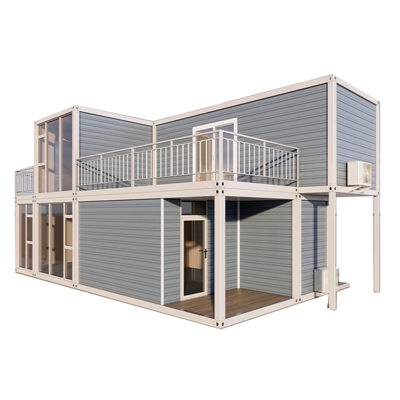 Fast Assembled Luxury 2 Stories Apartment Modular Flat Pack Container House with Kitchen Living Area and a Roof Terrace