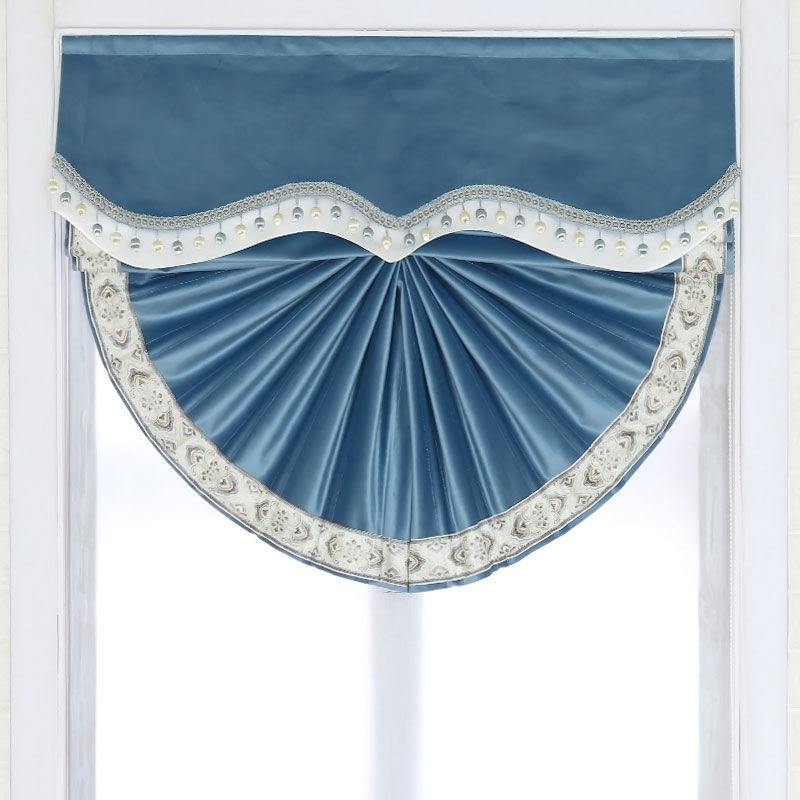 Keshang Indoor Fan Shaped and Screen Window Roman Shade Curtain