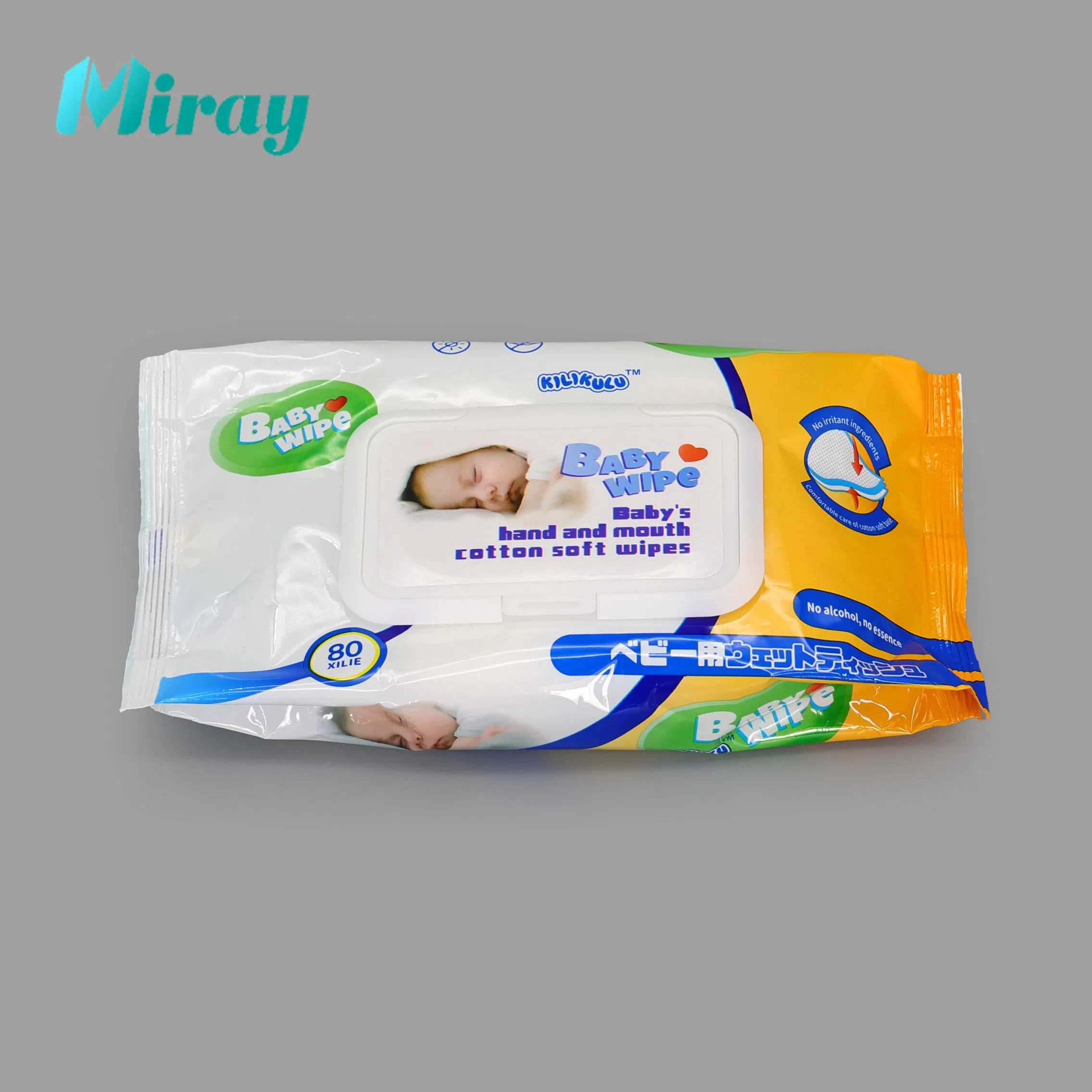 OEM ODM Wholesale Wet Wholesale Degradable Natural Plant Fiber Pure Water Based Soft Tissue Baby Wipes Daily Care Alcohol-Free