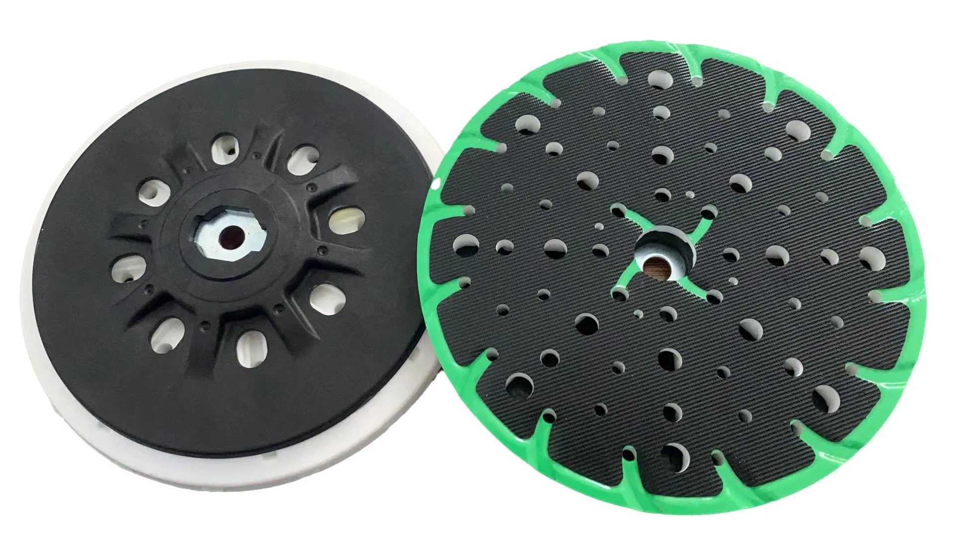 Yellow Hand Sanding Block 3 Inch Hook and Loop Round Hand Sanding Pad Connect with Sandpaper