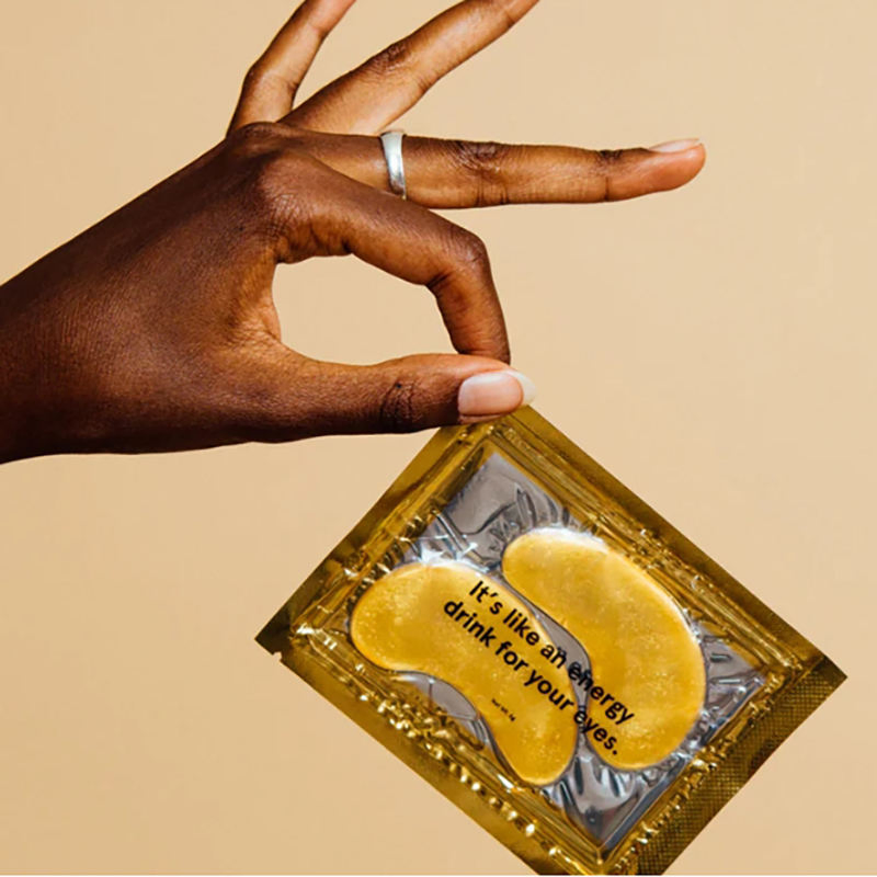 Ls011 Customizable 6 Pairs Golden Gel Eye Masks