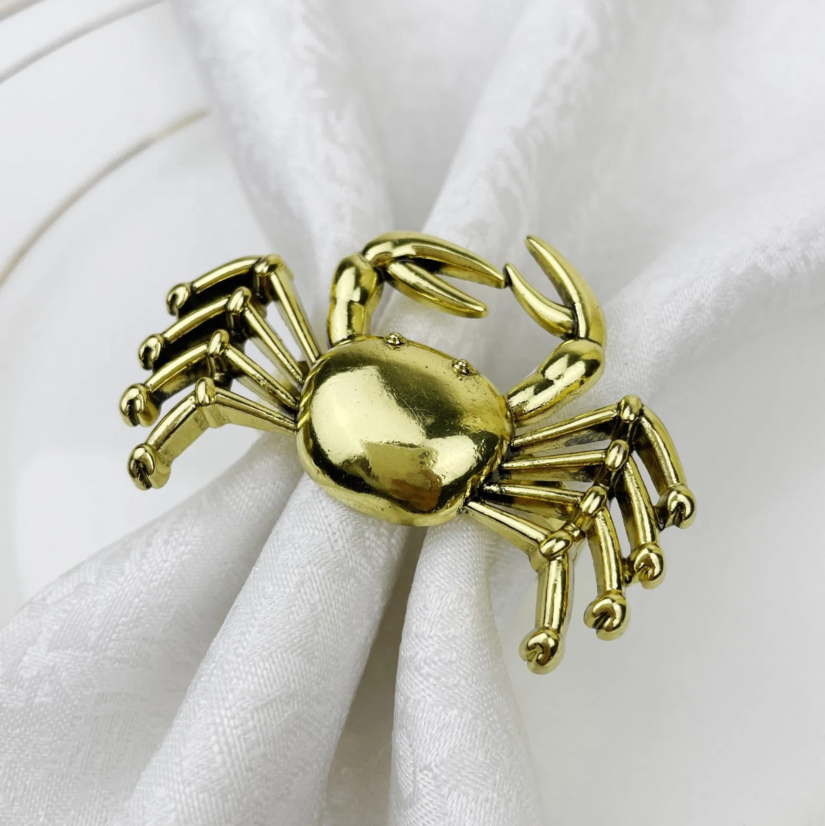 New Design Crab Exquisite Creative Table Decoration Napkin Rings