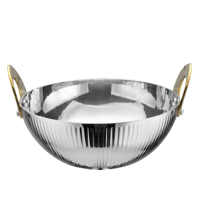 Jiangmen Xinhaohui Buffet Display Stainless Steel Thick Salad Kitchenware Dish