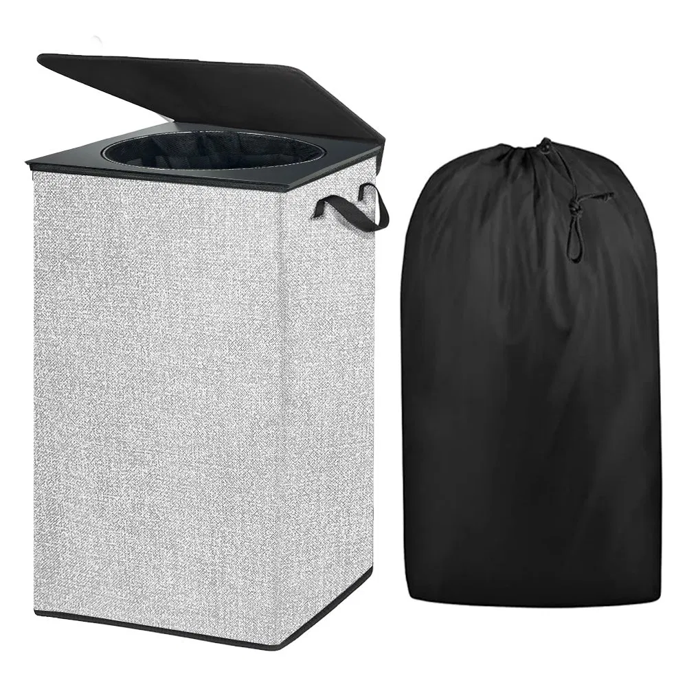 Large Foldable Laundry Basket for Home Use with Detachable Bag and Lids