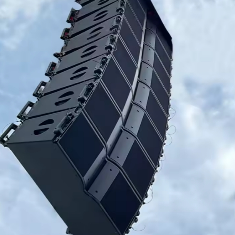 Professional Dual 12 Inch Passive Line Array Speaker 750W AES High Spl PA Loudspeaker Wide 110° Coverage Live Sound System for Concert Church DJ Touring