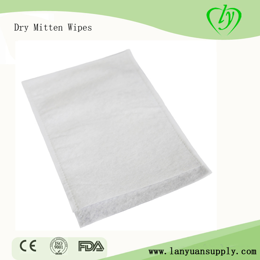 White Disposable Molton Wash Glove Wipes
