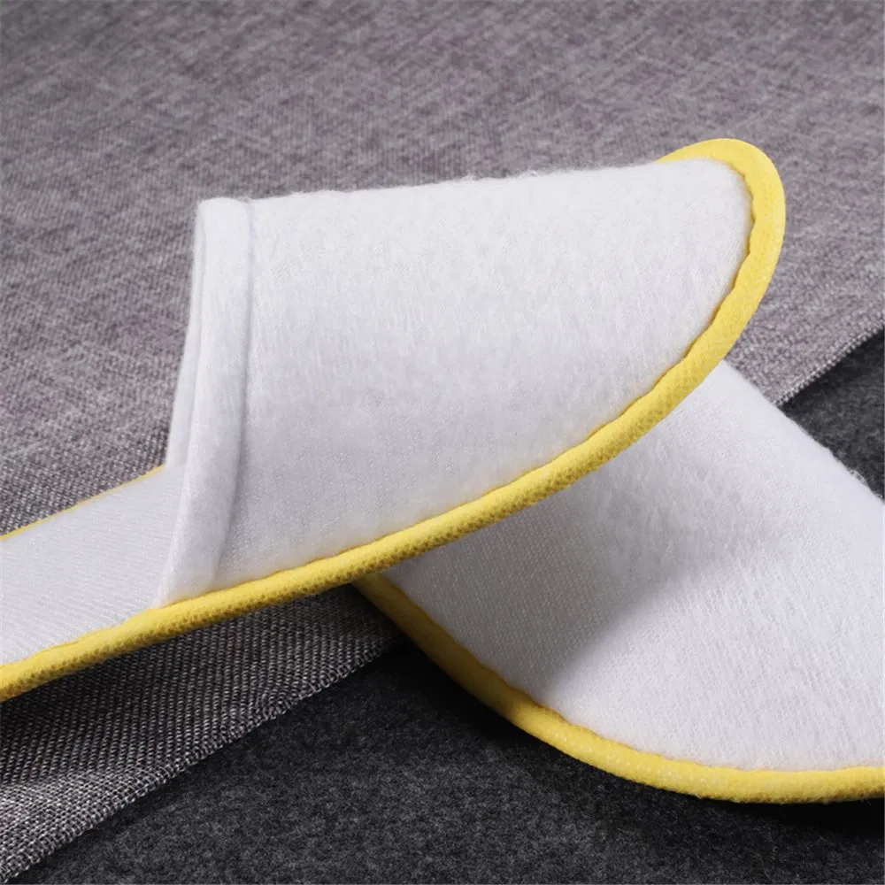 Disposable Slipper with Yellow Strip for Hotel Room Factory Price