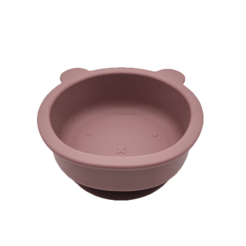 Colorful Silicone Baby Feeding Bowl in Cute Bear Shape